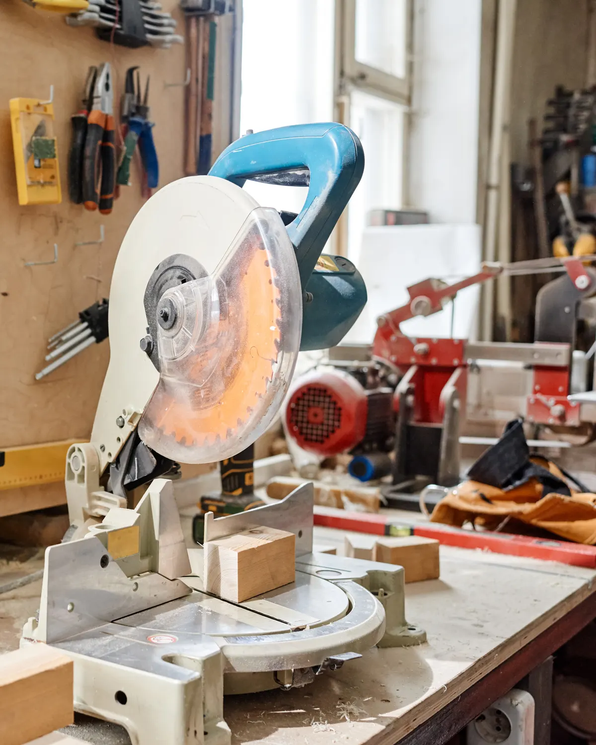 Tools and materials on a workbench