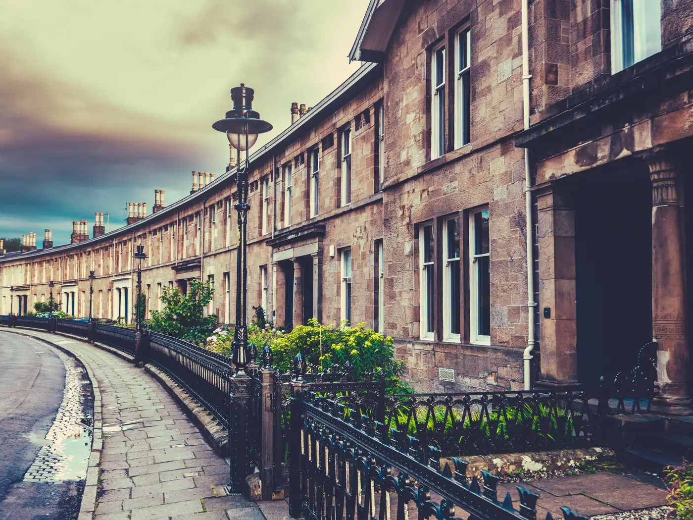 Street of period houses